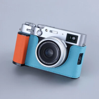 Real Leather Camera Bag Case Protect Cover Grip Handle for Fuji X-100VI X100VI - Image 1 of 4