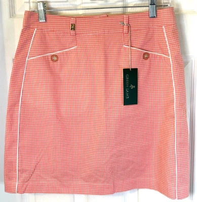 Falda Corta Atlética Verde Cordero Talla 6 Rosa Cuadros Guinga Preppy Nueva con Etiquetas Foto 1 de 4