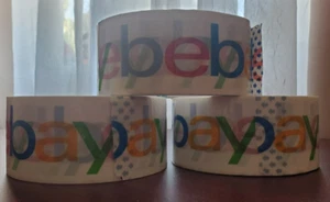 3 ROLLS OF EBAY BRANDED PACKING TAPE" 2" x 75 yds each + FREE SHIPPING!!! - Picture 1 of 2