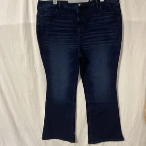 Sonoma Women's Plus Dark Wash Flare Boot Cut High Rise Jeans 22W NWT - Picture 1 of 6