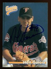 1995 Fayetteville Generals NEIL GARCIA Signed Card autograph TIGERS DEVIL RAYS