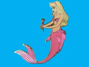 Prendedor Fantasía - Disney La Bella Durmiente Aurora como Sirena en Rosa LE100 - Imagen 1 de 2