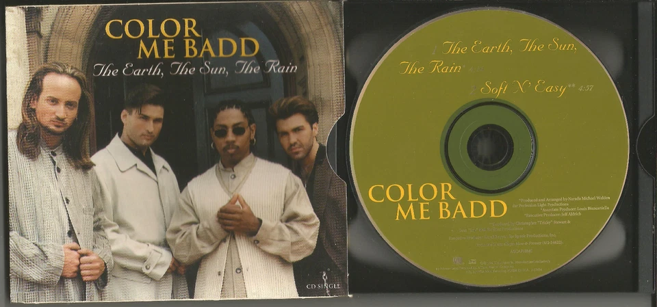 COLOR ME BADD Earth Sun Rain / Soft n Easy SLIPCASE Limited 1996 USA CD single  Foto 1 de 1