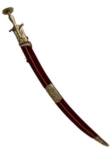 Espada ceremonial boda india 38 pulgadas indio talwar con tallas empuñadura león - Imagen 1 de 12