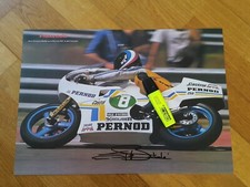 Signed by Jean François Baldé 1984 PERNOD 250 KRAUSER MBK AGV TZ Vintage Poster 