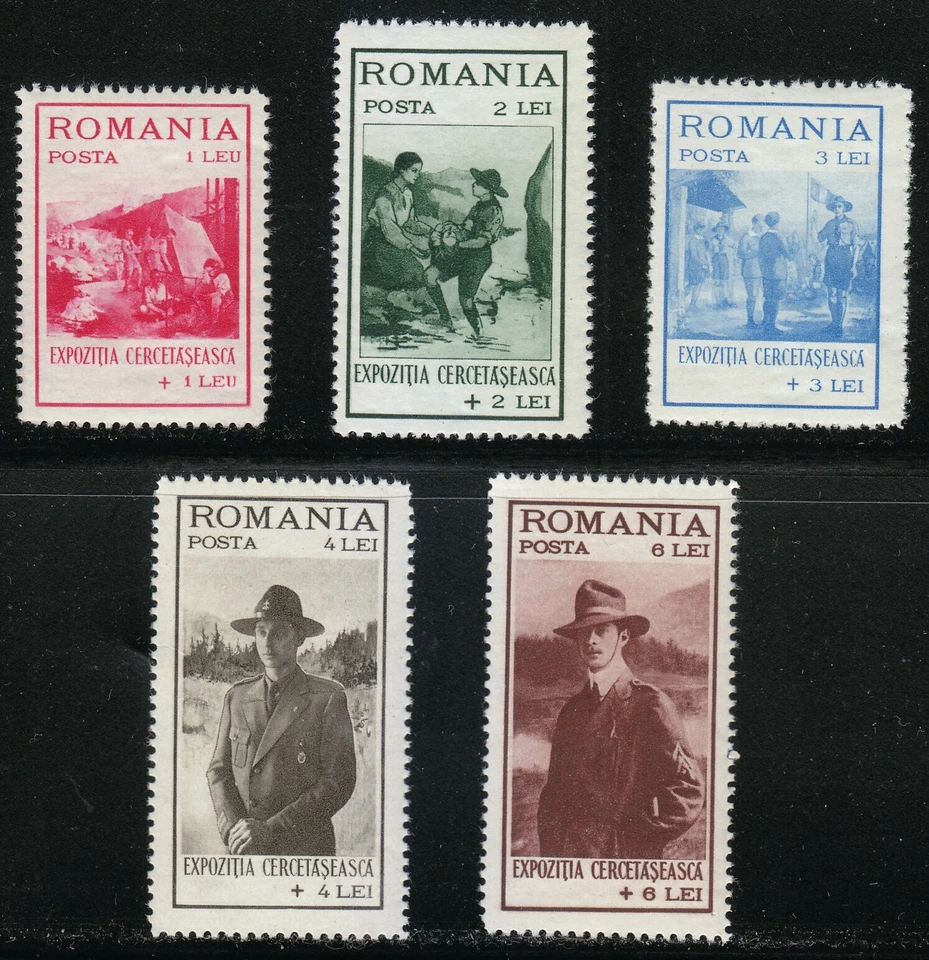 Rumania 1931 MNH Mi 413-417 Sc B26-B30 Príncipe Nicolás, Rey Carol II y Scouts ** Foto 1 de 2