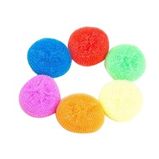 5X(Scouring Pads Round Dish Pads Plastic Non-Scratch Dish Scrubbers Assorte P6I4