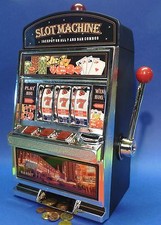 SLOTMACHINE Geld-Spielautomat in MAXI-Größe mit realistischer FUNKTION  69-1219 