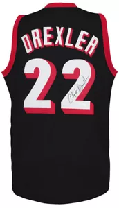 Clyde Drexler Signed Black 'The Glide' T/B Custom Basketball Jersey - (JSA COA) - Picture 1 of 1