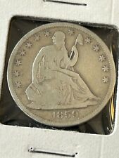 1859 S Seated Liberty Half Dollar