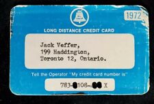 Bell Canada paper charge card ~ exp 1972 ~ our cb736