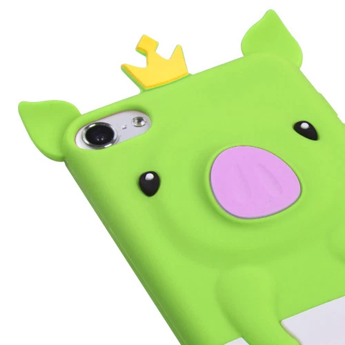 Capa pele de borracha silicone macia porco coroa para iPod Touch 5ª 6ª 7ª geração - Imagem 1 de 1