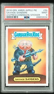 2016 Garbage Pail Kids - PRESIDENTIAL CANDIDATE - 2b SAVAGE SANDERS PSA 9 - Picture 1 of 2