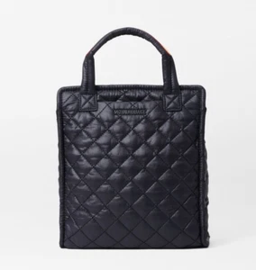 MZ WALLACE Mini Metro Box Tote Quilted Nylon Crossbody ~NWT~ Black Rec - Picture 1 of 5