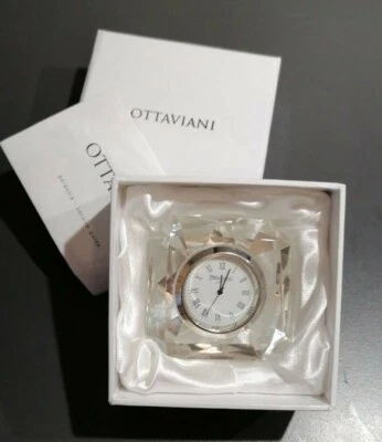 Orologio da tavolo in cristallo Ottaviani  - Immagine 1 di 3