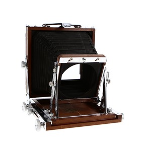 Ikeda 4X5 Anba Wood View Field Folding View Camera with Chrome Fittings