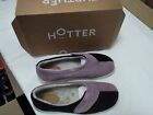 HOTTER Comfort Lilac / Plum Suede Wrap Shoes UK 7 New Boxed