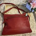 Coach Poppy Red Leather Shoulder Bag Gold Hardware Gold & Red Hang Tag
