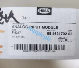 F 6217 HIMA Analog Input Module Brand New F6217 Fast shipping#DHL or FedEx - Picture 1 of 2