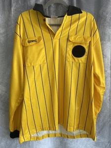 Official Sports Referee USSF Long Sleeve Jersey Shirt Yellow Black L - Picture 1 of 3