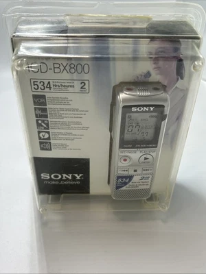 Sony ICD-BX800 2 GB Flash Memory Digital Voice Recorder (Silver) New Sealed - Image 1 of 4