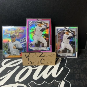 2024 Bowman Chrome - Juan Soto Fuchsia /299 + /499 + Topps Chrome STITP - Picture 1 of 9