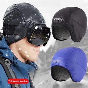 Winter Duck Down Earflap Hat Lightweight Windproof Down Fleece Warm Beanie Hat - Picture 1 of 14