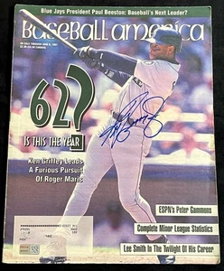 KEN GRIFFEY, JR Autograph -signed "Baseball America" mag  -Mariners!- Holo  COA! - Picture 1 of 6