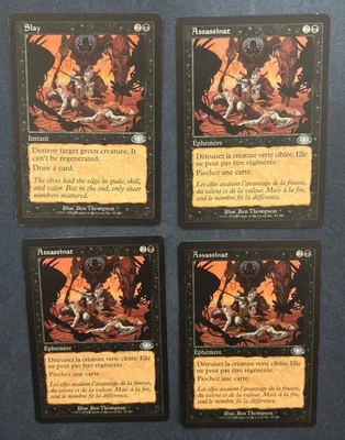 MTG 4X PLANESHIFT SLAY ~ FRENCH + ENGLISH MAGIC THE GATHERING UNCOMMON BLACK - Image 1 of 4