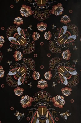 Papel Pintado Anthropologie Bees Encaje Azul Marino Nuevo con Etiquetas Geométrico Floral Botánico Foto 1 de 4