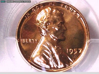 1957 Lincoln Wheat Cent PCGS PR 68 RD 35101895 Video - Image 1 of 3