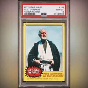 1977 Star Wars #195 Alec Guinness As Ben Kenobi PSA 8 FRESHLY GRADED - Picture 1 of 1