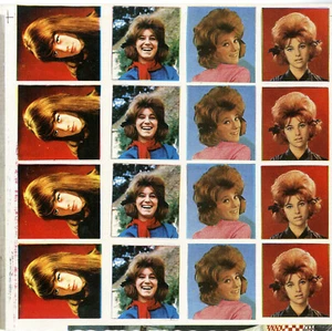"SHEILA et Françoise HARDY" Planche 16 vignettes avant découpe années 60 - Picture 1 of 1