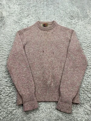 Vtg Boston Traders Sweater Men Medium Red Freckled Wool Nylon Ribbed Pullover - Image 1 of 4