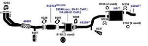 Exhaust Muffler for 1993 GMC C1500 5.7L V8 GAS OHV