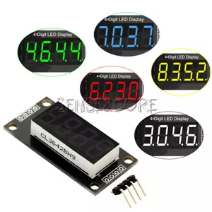 TM1637 0.36" Inch 7-Segment 4-Digit LED Display Clock LED Tube Modules Green - Picture 1 of 34