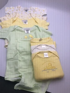 Body suit tees infant baby new 0-6 Months Baby Gear and  Just One Year lot of 7 - Picture 1 of 3