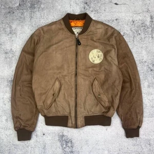 Chaqueta de bombardero de cuero vintage Chevignon Flying Wear XL - Imagen 1 de 12