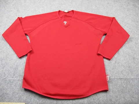 Philadelphia Phillies Sweatshirt Mens Extra Large Red Baseball MLB Pullover Cover