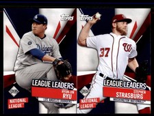 2020 Topps MLB Stickers and Card Backs Hyun-Jin Ryu/Stephen Strasburg Los