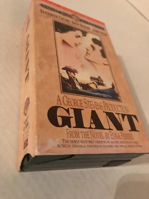 GIANT ROCK HUDSON, ELIZABETH TAYLOR, JAMES DEAN 2 TAPE BOX SET VHS - Image 1 of 2