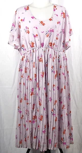 NEW Isabel Maternity by Ingrid & Isabel Pink Floral Accordion Pleat Dress XXL - Picture 1 of 3
