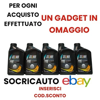 5 Litri Olio Motore Selenia  Multipower  Gas 5W40  GPL  METANO Mopar - Immagine 1 di 4