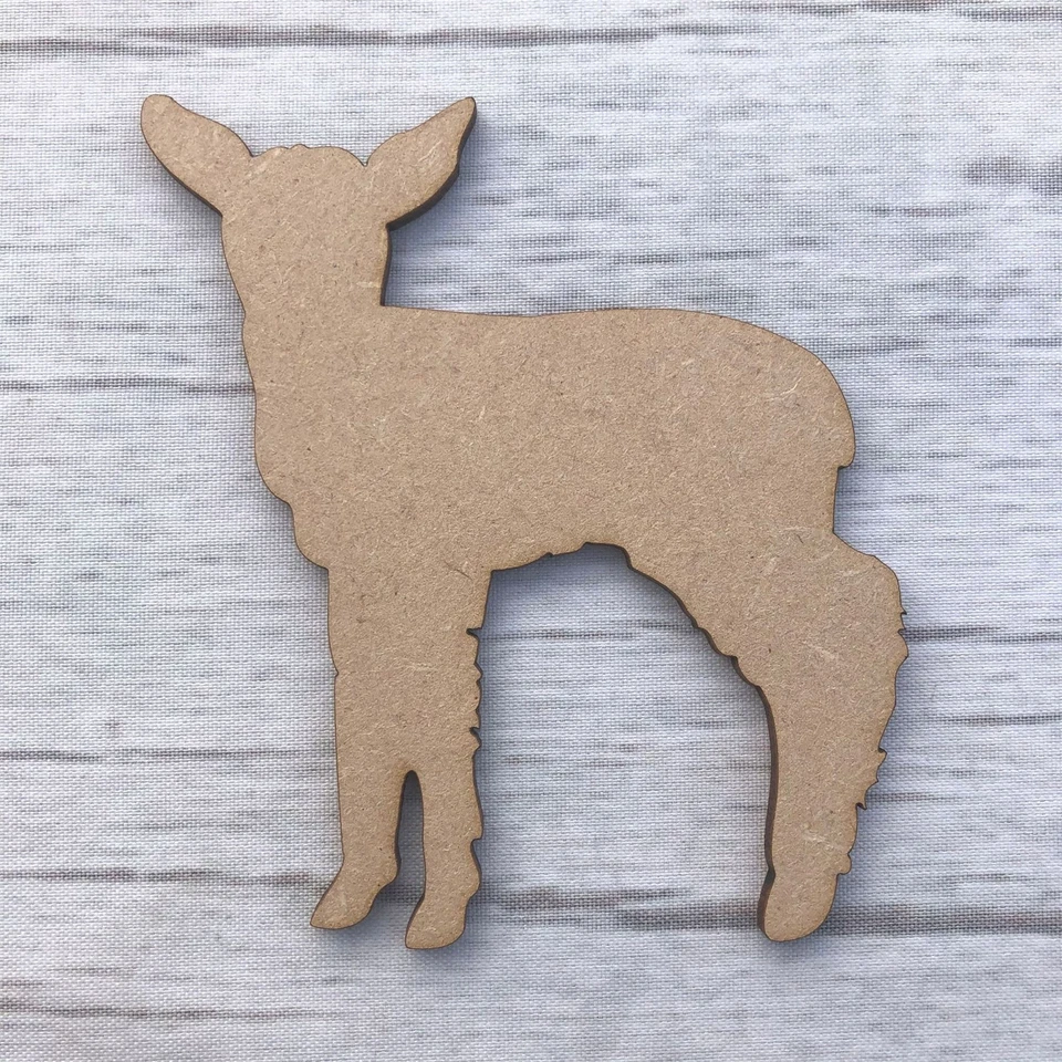 WOODSHAPES Lamm Schaf MDF Holz Tiere Sockel Holz Rohling Basteln