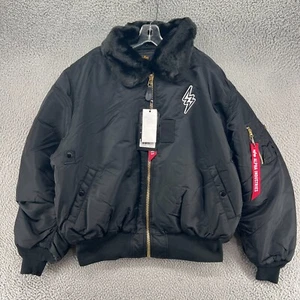 ALPHA INDUSTRIES X J Balvin Jacke Herren 2XL Schwarz Bomber Tactical Streetwear - Bild 1 von 13