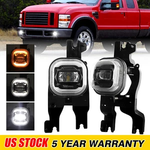 2008-2010 for Ford Super Duty F250 F350 F450 F550 LED Fog Lights DRL Turn Signal - Picture 1 of 11