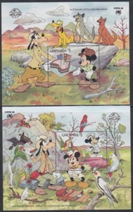 GRENADA #1646-7 DISNEY SET of 2 SOUVENIR SHEETS - AUSTRALIAN INT'L STAMP EXHIBIT - Picture 1 of 1