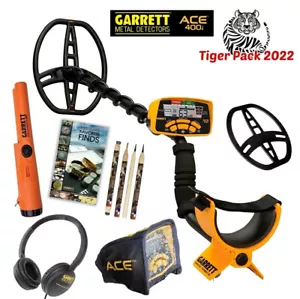TIGER PACK METAL DETECTOR ACE 400i GARRETT PIASTRA 11 PINPOINTER MATITE MONETE - Bild 1 von 8