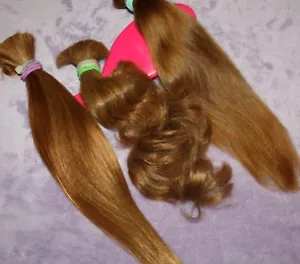 HAIR REBORN WIG 5.8oz Tot BABYFINE GOLDEN COPPER BLONDE BUNDLE PONYTAILS B22 - Picture 1 of 12