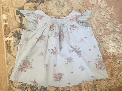 Bonpoint Girls Blue Liberty Short Sleeve Top Blouse 4 4T - Image 1 of 4